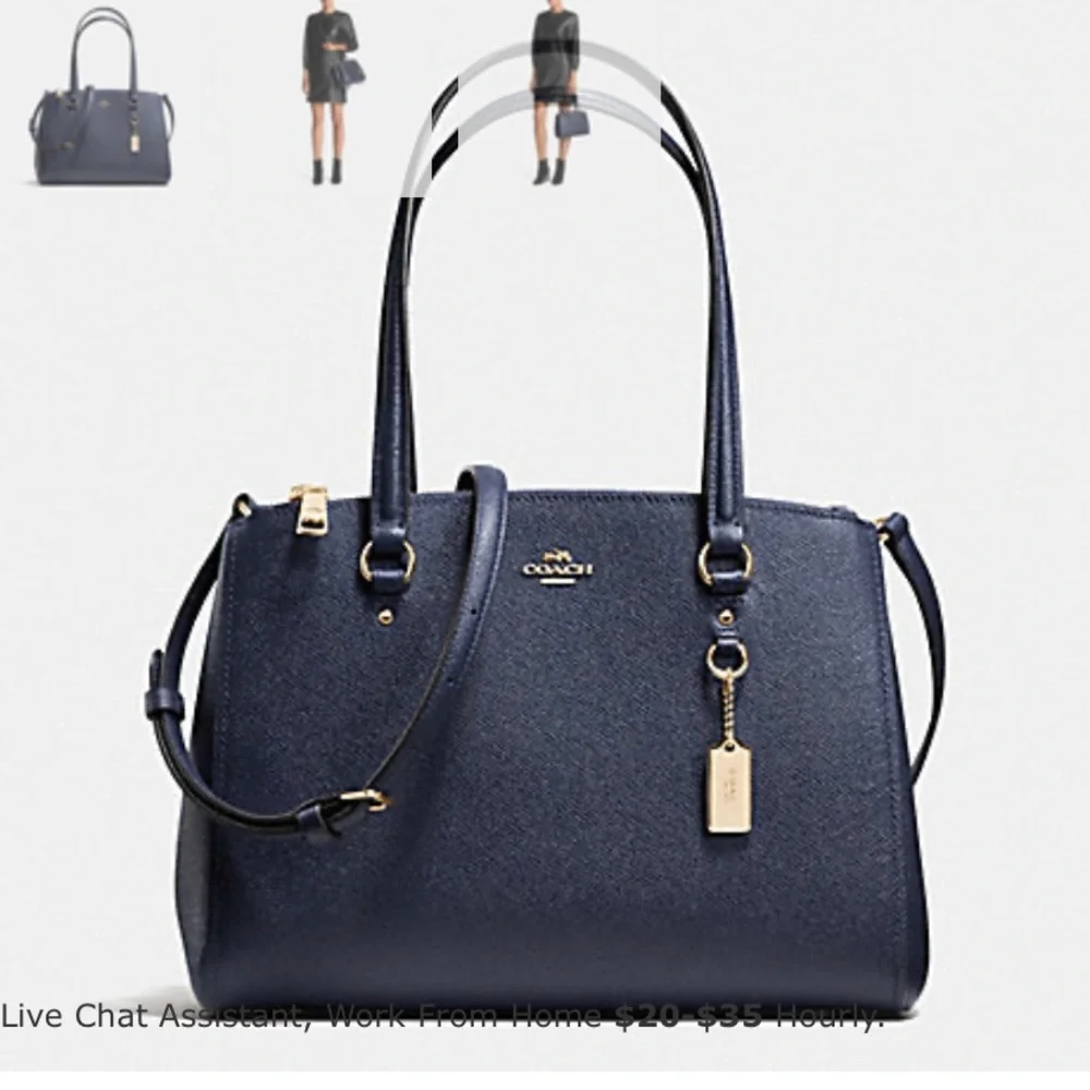 Coach STANTON CARRYALL 29 (COACH F37147) NAVY NWT New With Tags - Picture 2 of 9